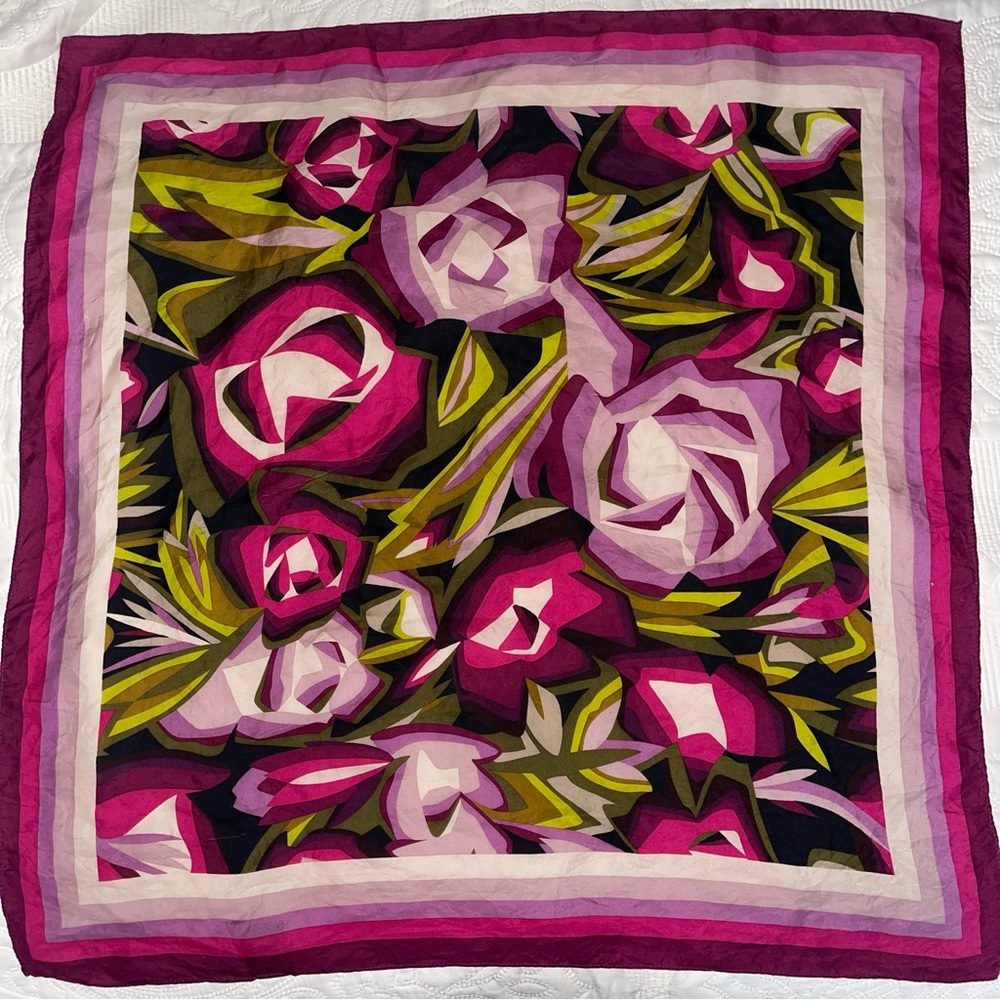 SOLD ❌ | Missoni for Target 100% Silk Scarf Abstract Floral Print 29X29 Square